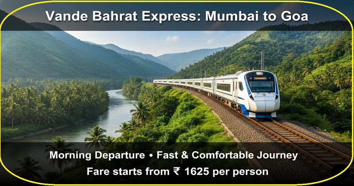 Vande Bharat Express Mumbai to Goa timings and fare with scenic Konkan Railway route